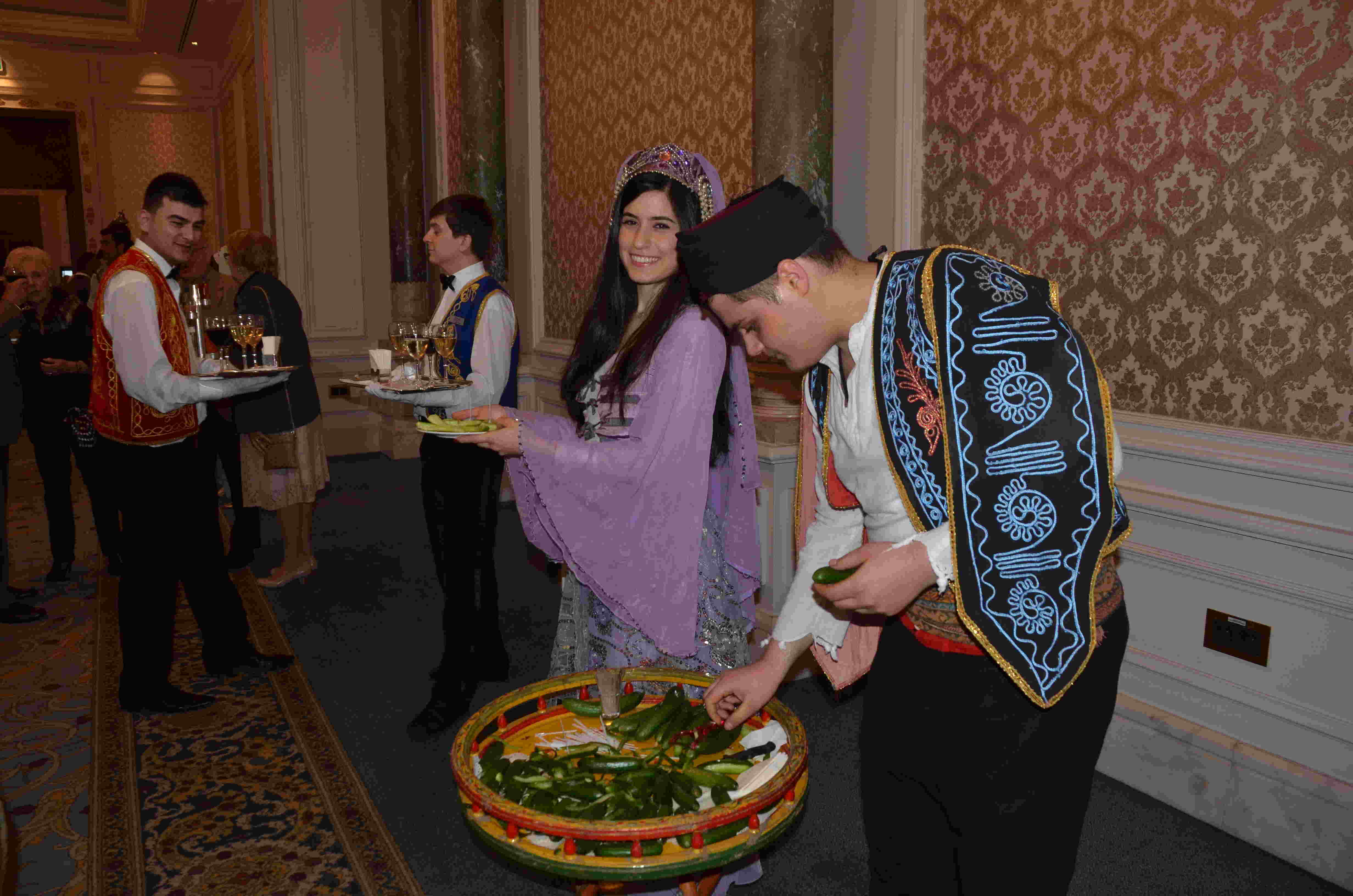 Traditional welcome ceremony during a premium hotel program in Turkey