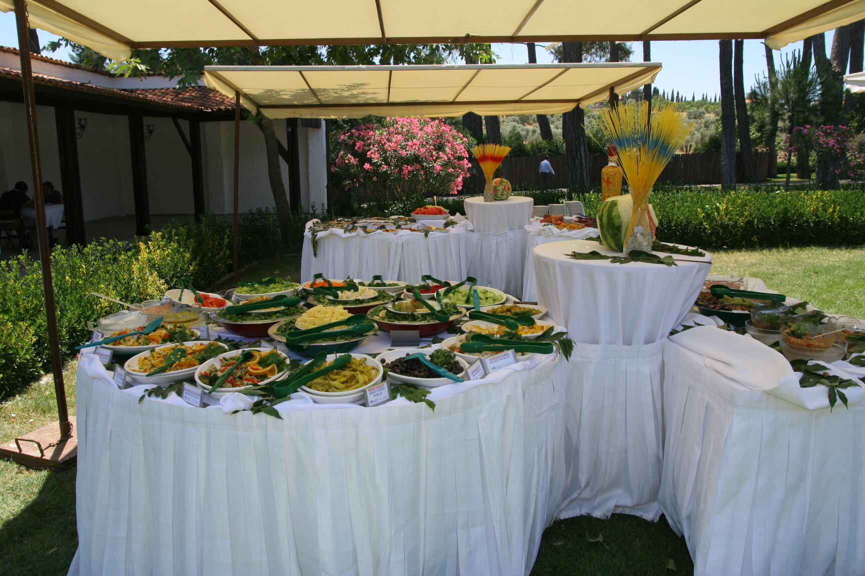Outdoor hotel dining and catering setup in Turkey